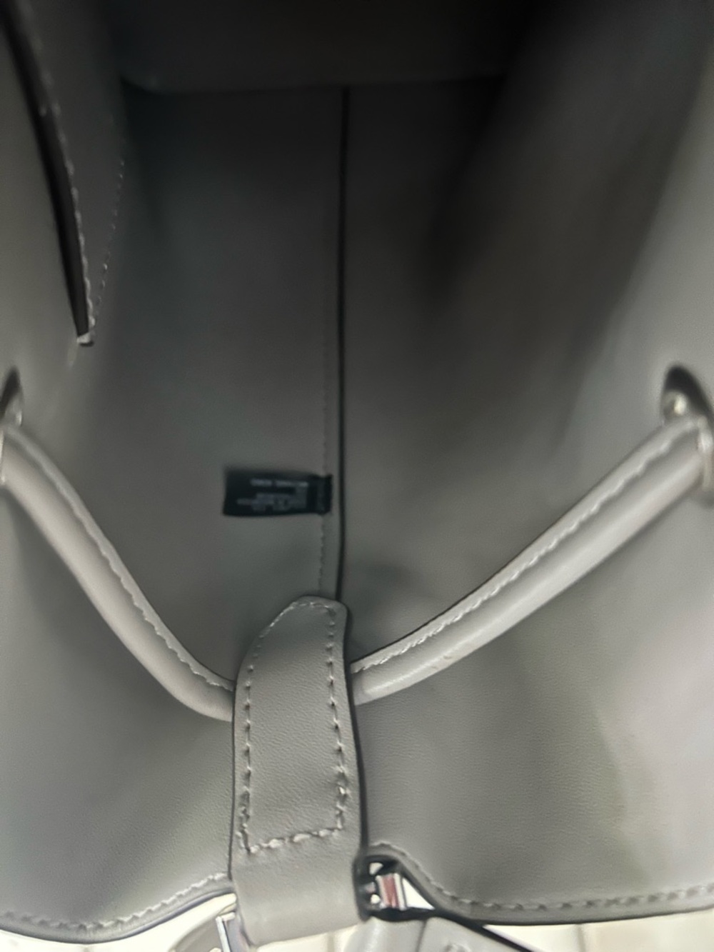 Michael Kors Light Gray MK Logo Drawstring Shoulder Tote - Picture 7 of 15